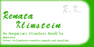 renata klimstein business card